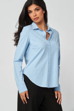 Blusa Love Poem Mangas Largas Lisa Engomada para Damas