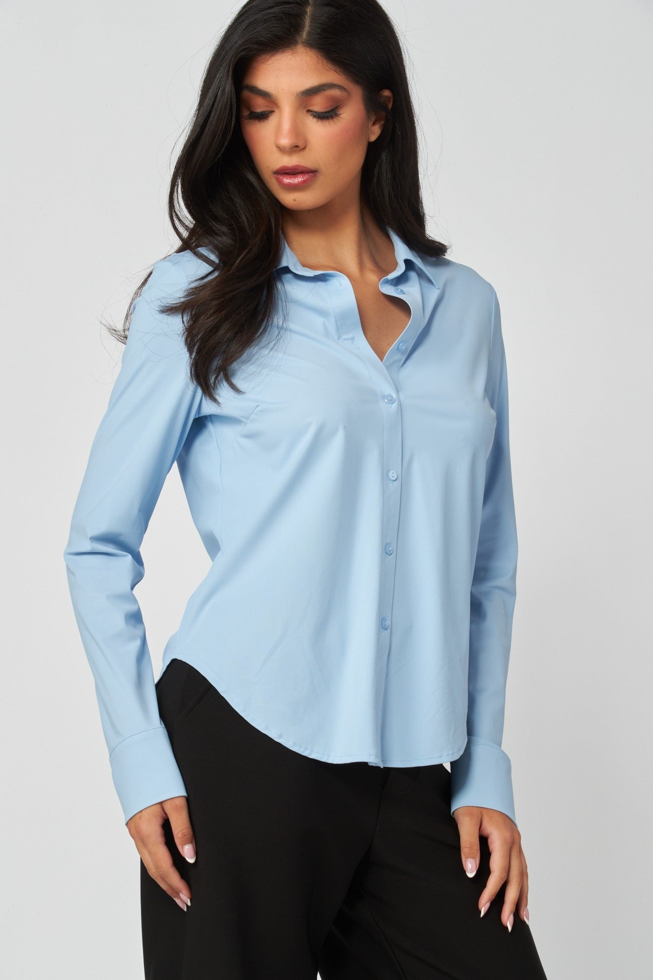 Blusa Love Poem Mangas Largas Lisa Engomada para Damas