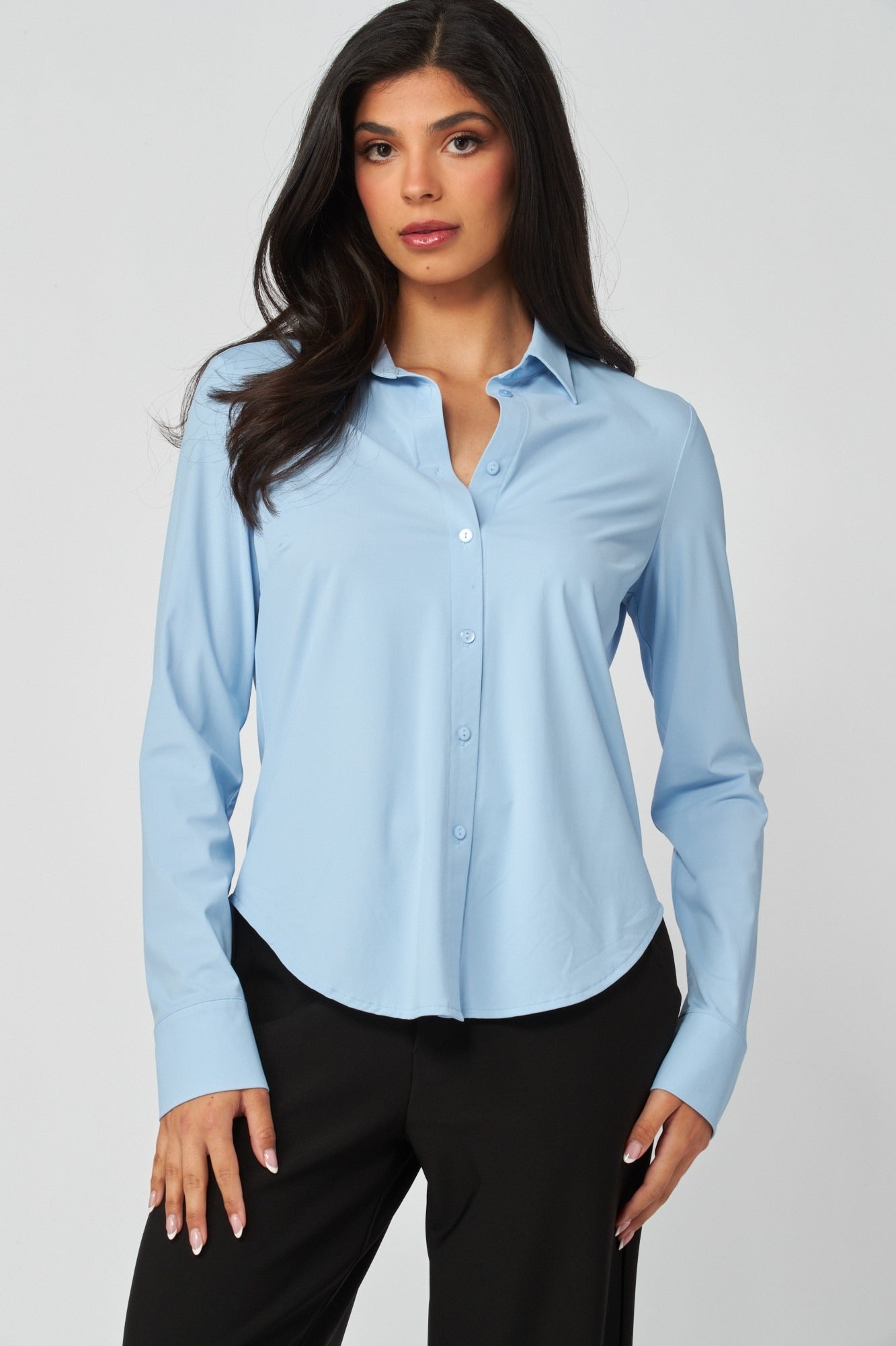 Blusa Love Poem Mangas Largas Lisa Engomada para Damas