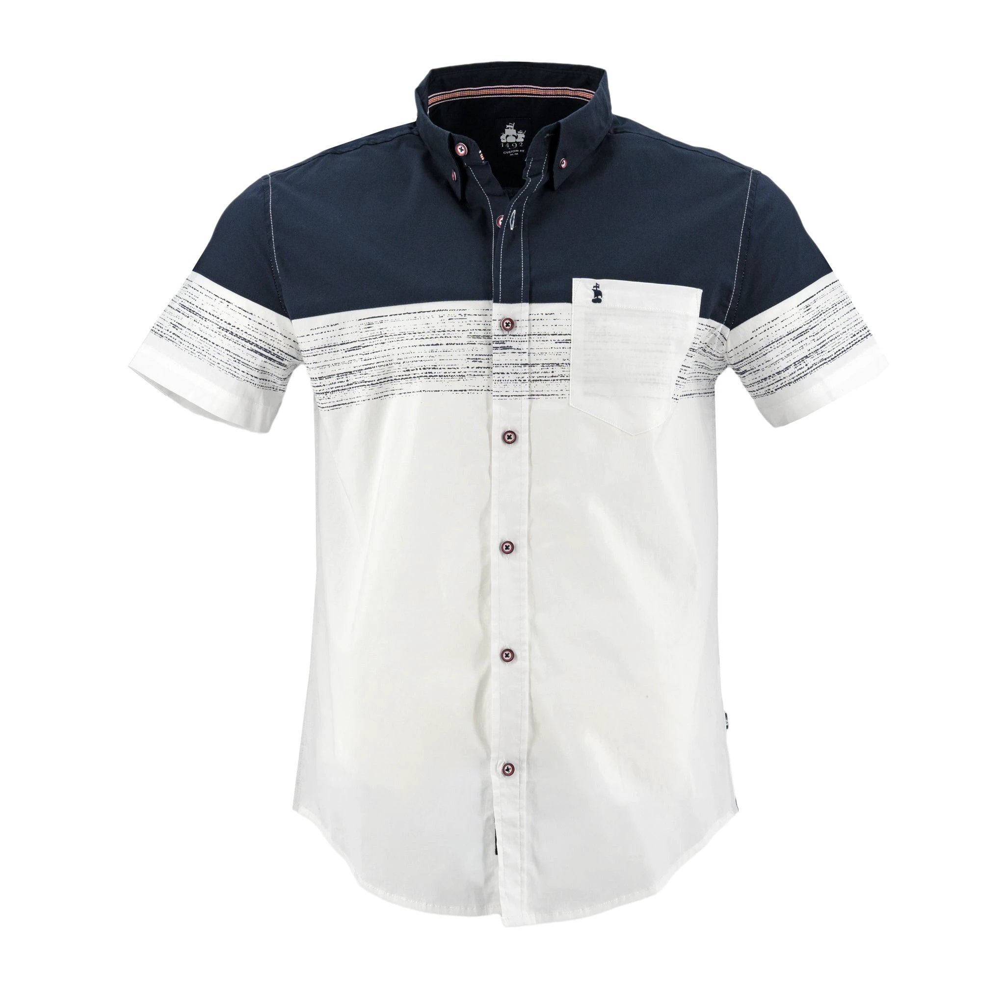 Camisa 1492 Mangas Cortas Combinada P/ Caballeros by 1492