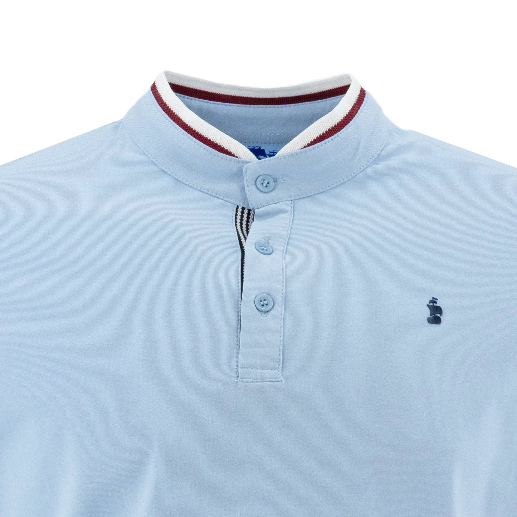 Poloshirt 1492 Mangas Cortas Liso Cuello Chino Para Caballeros by 1492