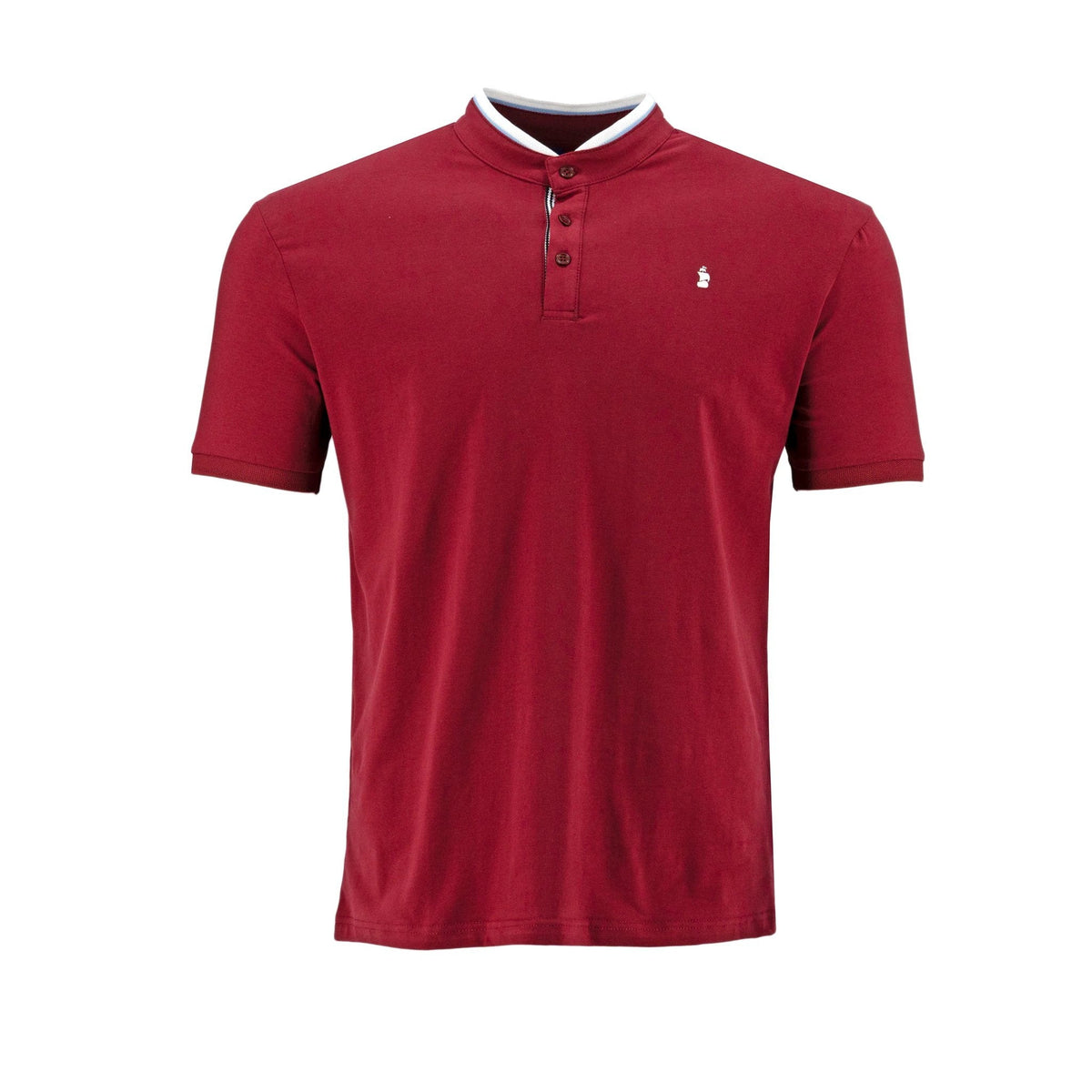 Poloshirt 1492 Mangas Cortas Liso Cuello Chino Para Caballeros by 1492