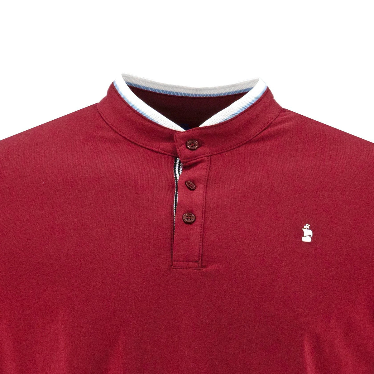 Poloshirt 1492 Mangas Cortas Liso Cuello Chino Para Caballeros by 1492