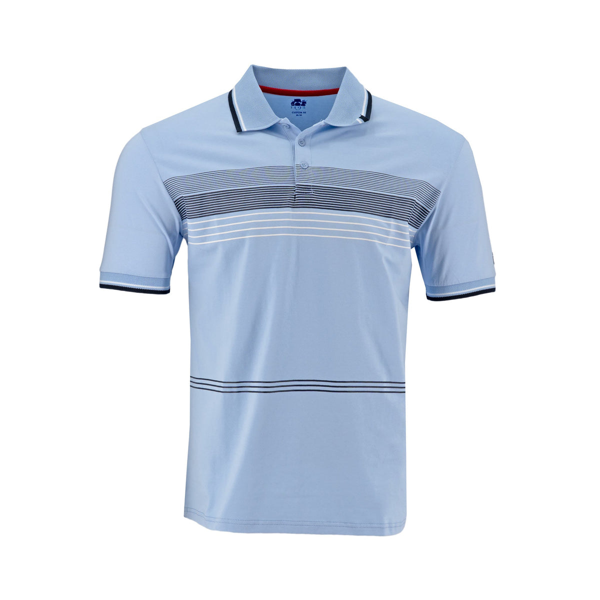 Poloshirt 1492 de Mangas Cortas con Rayas para Caballeros
