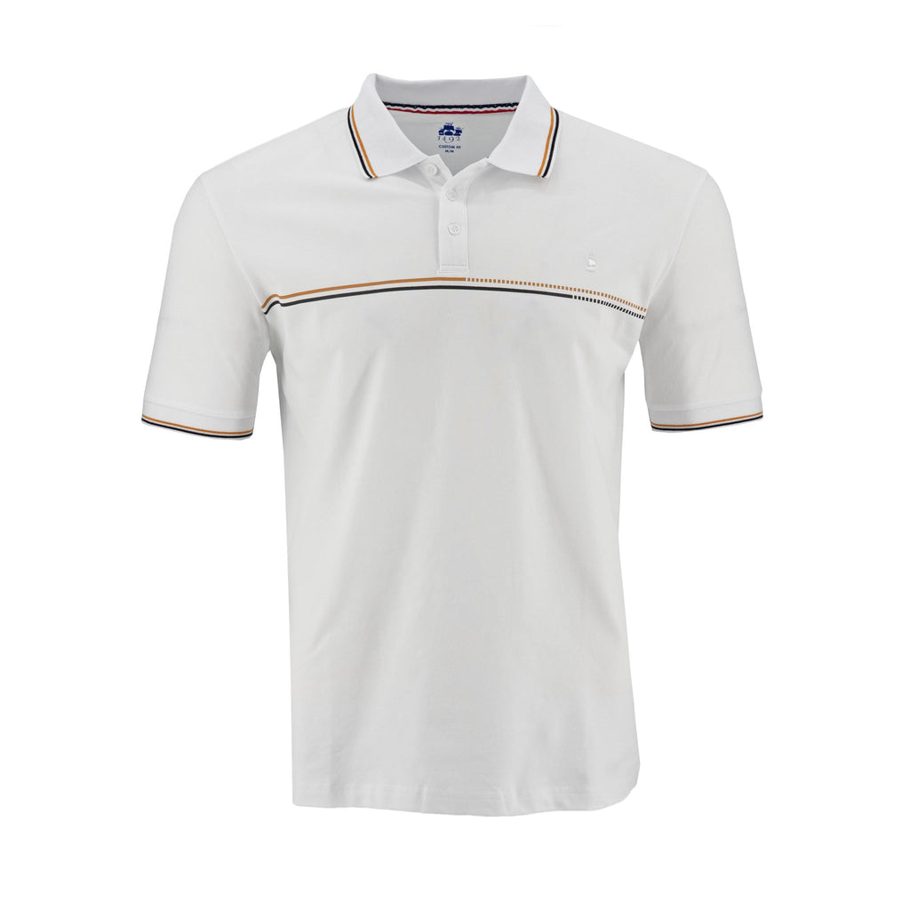 Poloshirt 1492 de Mangas Cortas con Rayas para Caballeros