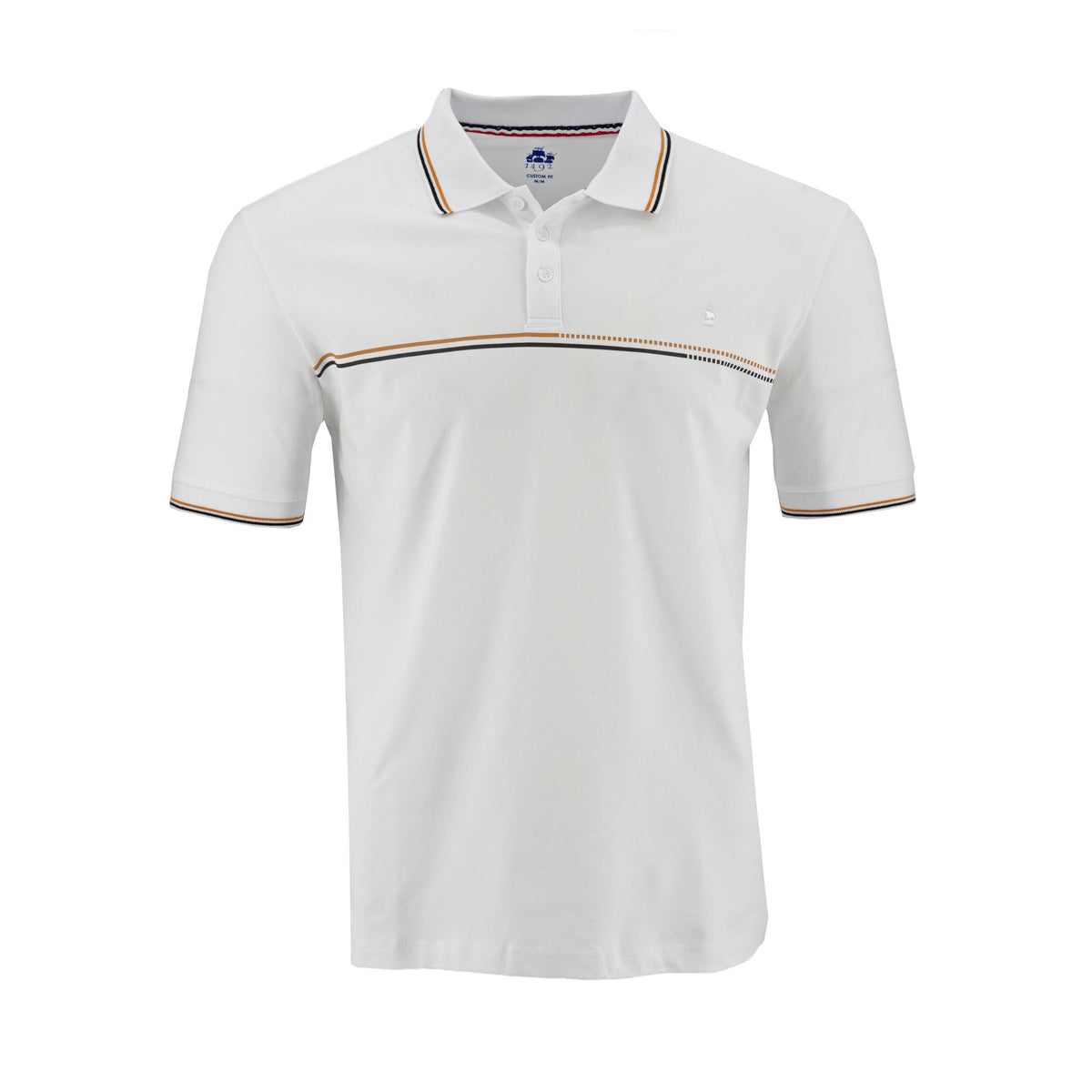 Poloshirt 1492 de Mangas Cortas con Rayas para Caballeros
