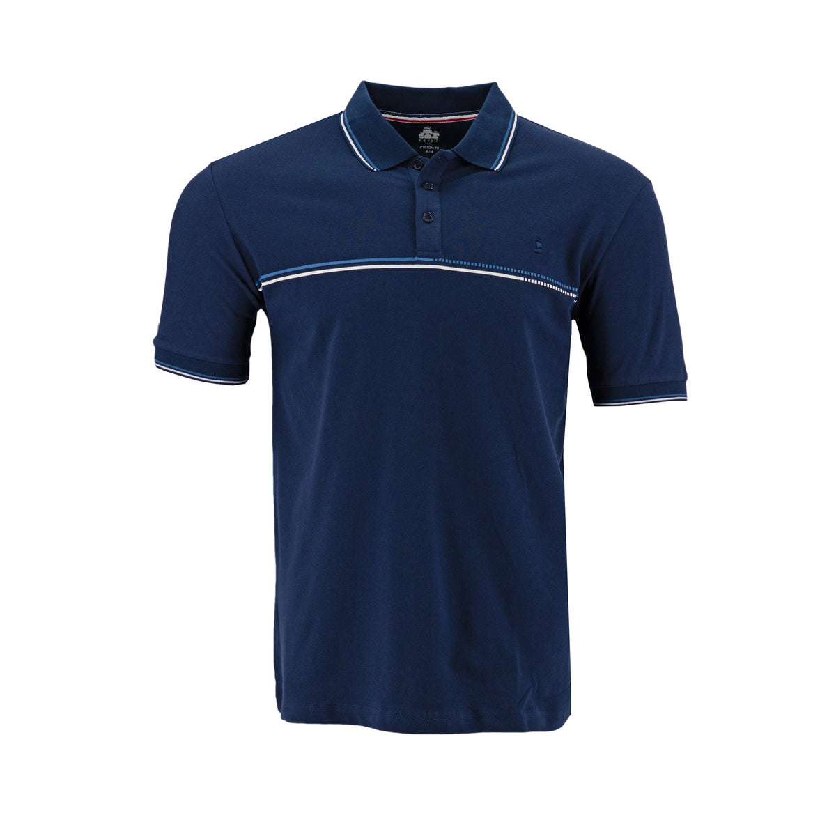 Poloshirt 1492 para Caballeros con Rayas y Mangas Cortas