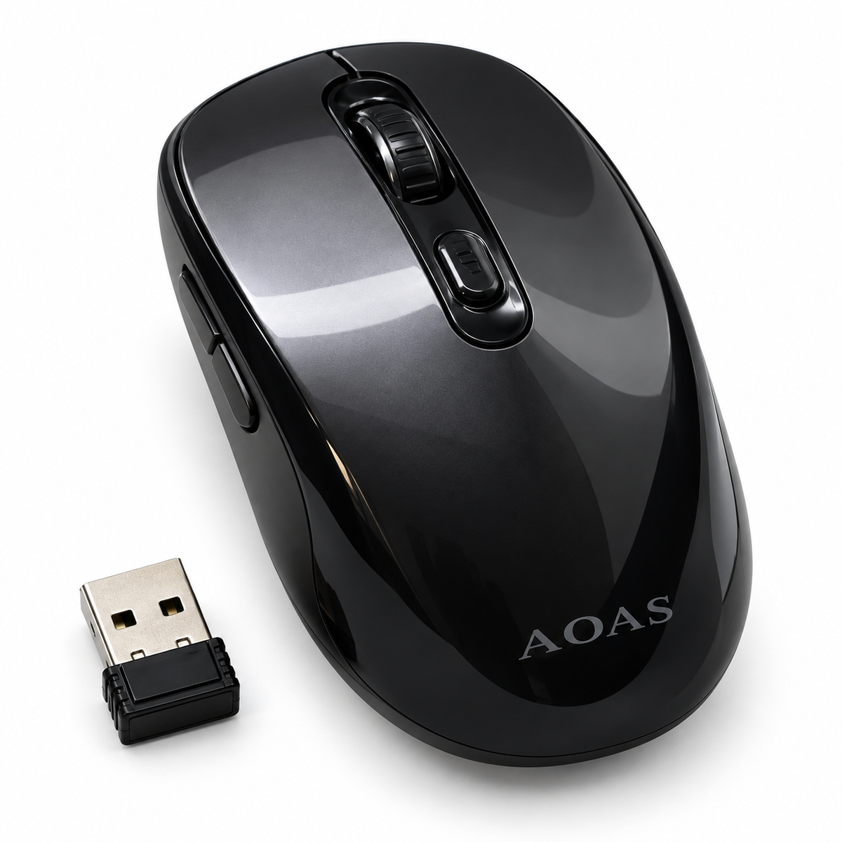 Mouse Inalámbrico AOAS De 2.4GHz Con Receptor USB