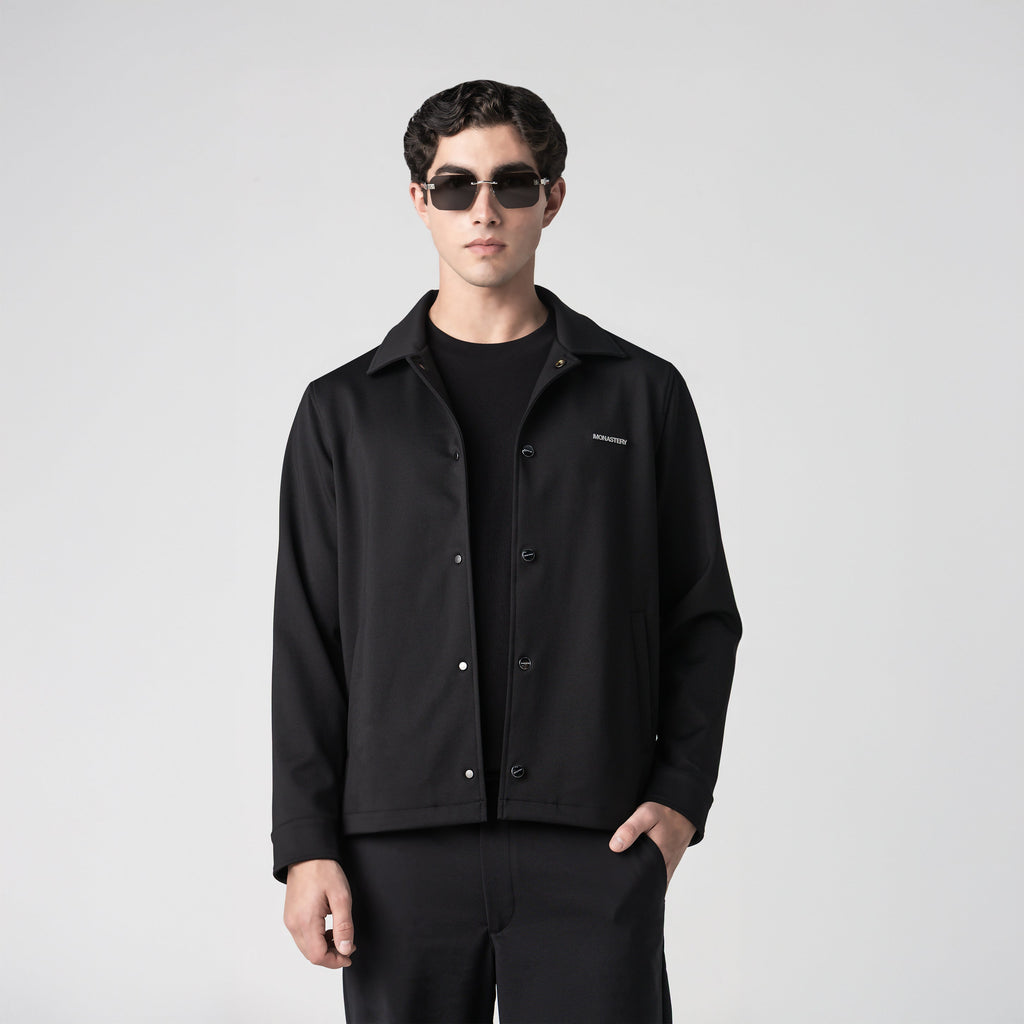 Overshirt men, color/material negro, marca Monastery – vista 4