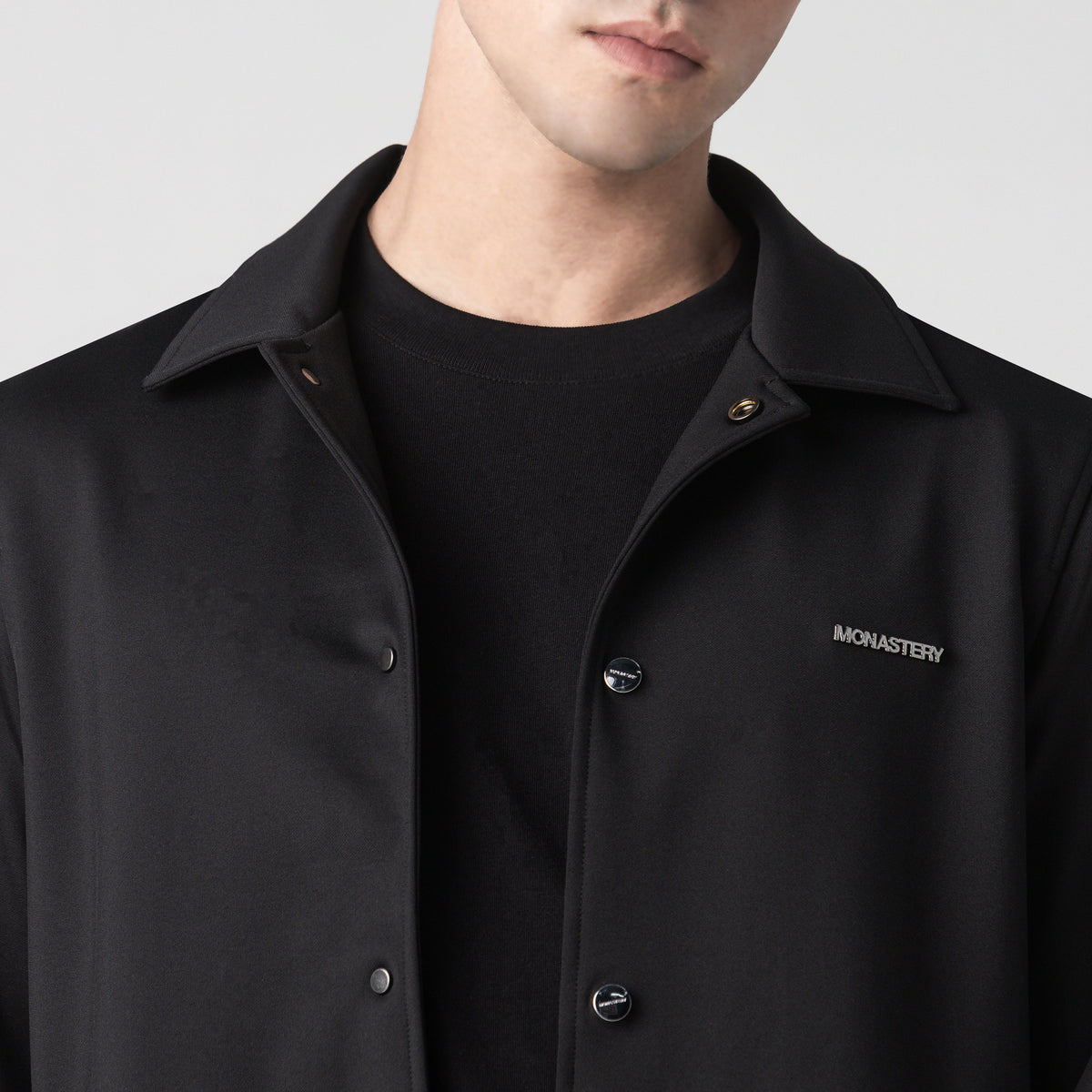 Overshirt men, color/material negro, marca Monastery – vista 5