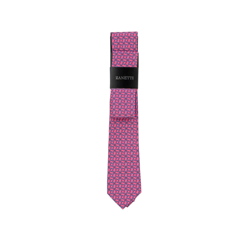 Corbata y Pañuelo Zanetti Set Estampada P/ Caballeros by Zanetti