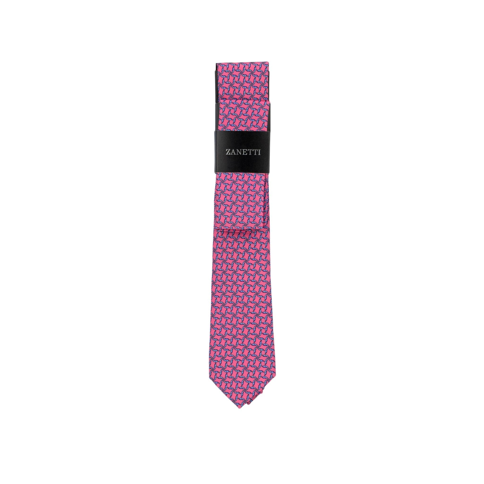 Corbata y Pañuelo Zanetti Set Estampada P/ Caballeros by Zanetti
