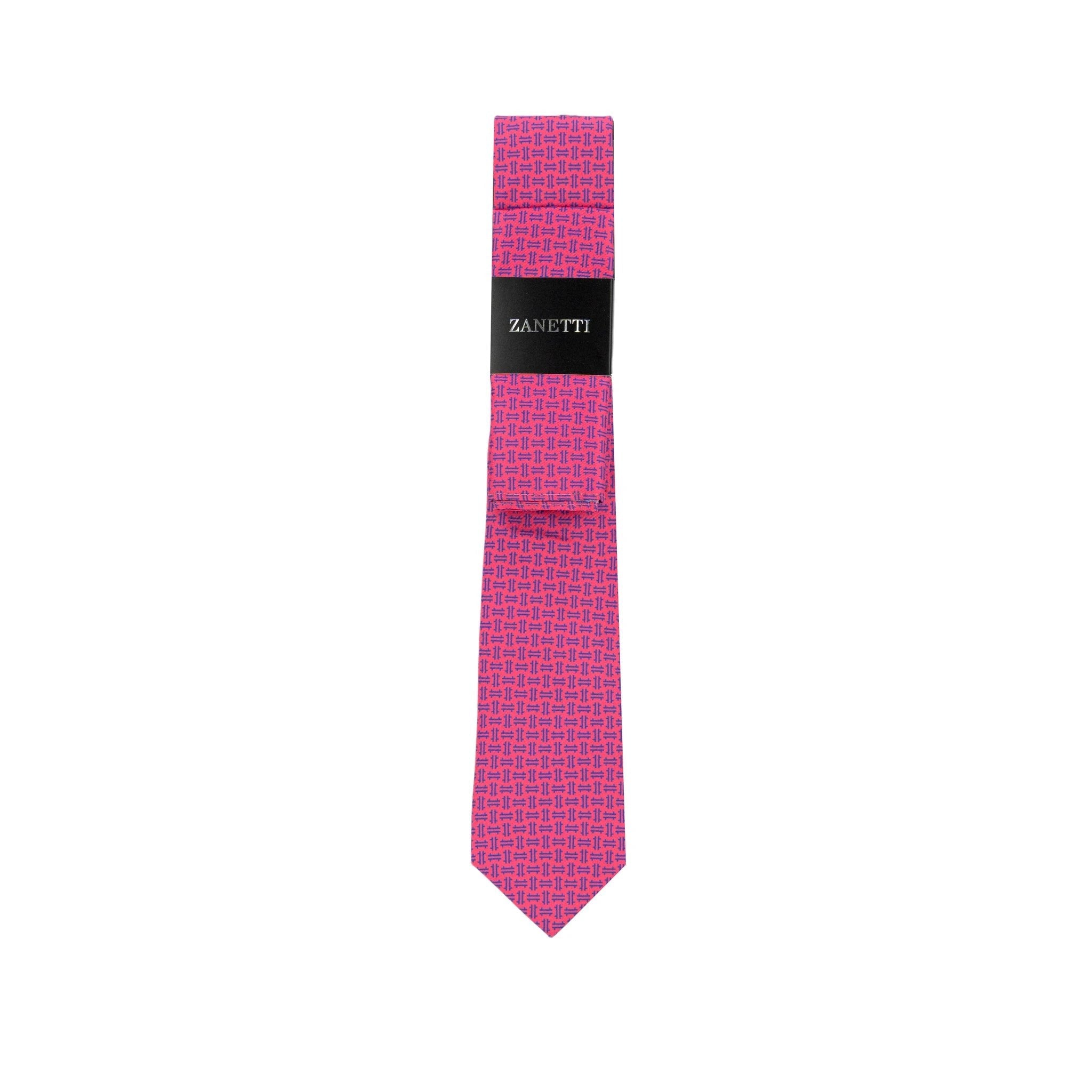 Corbata y Pañuelo Zanetti Set Estampada P/ Caballeros by Zanetti
