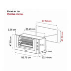 Horno Eléctrico DRIJA Vidrio Templado Acero Inoxidable Negro AMERICA 90 - AIR ELÉCTRICO