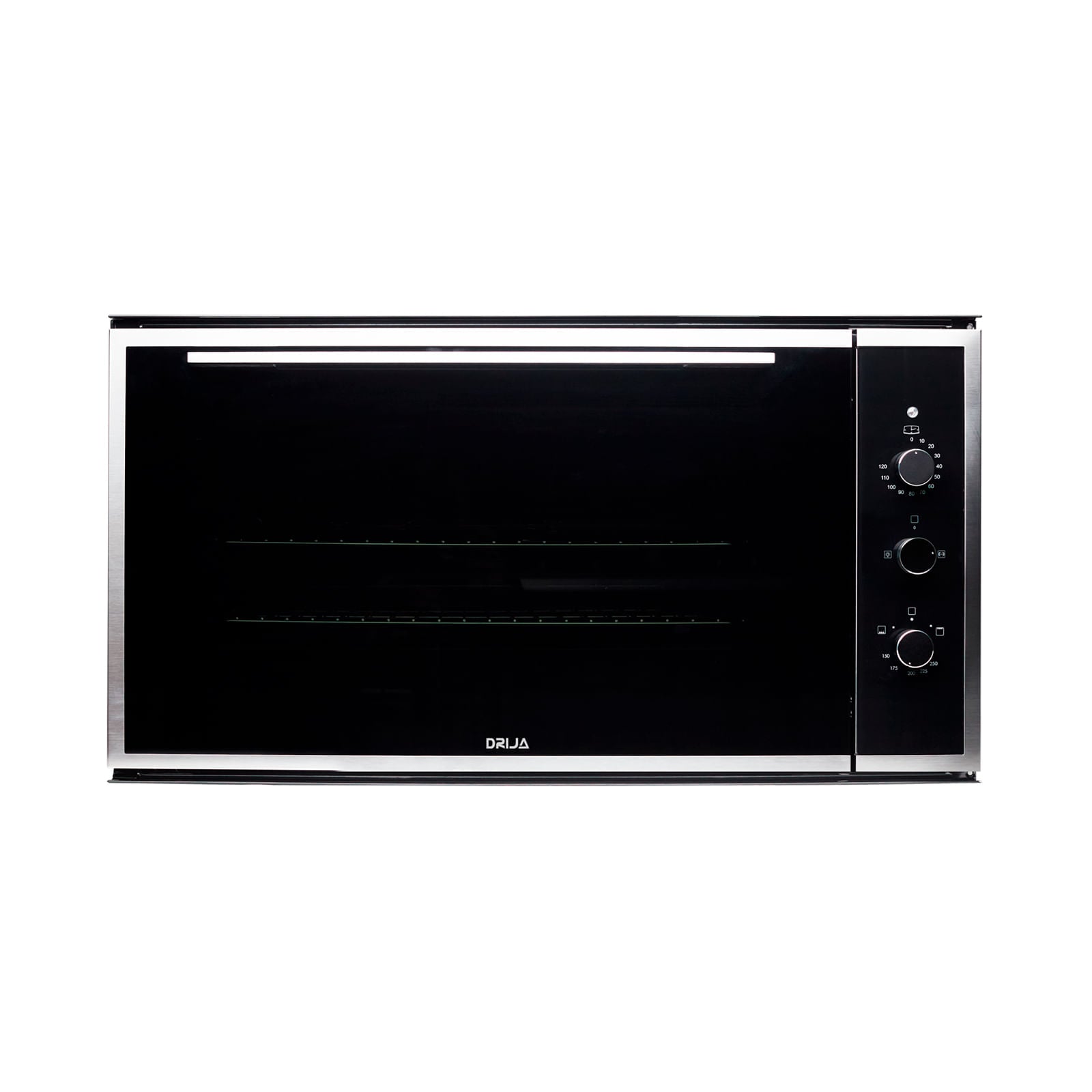 Horno a Gas Gas DRIJA Vidrio Templado Acero Inoxidable Negro AMERICA 90 GAS