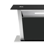 Extractor de Grasa Empotrable DRIJA LED Vidrio Templado Acero Inoxidable Negro ARCO ISLA 90