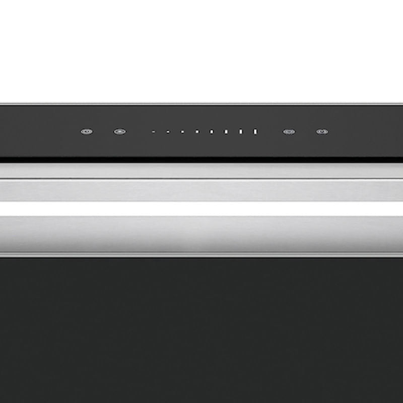 Extractor de Grasa Empotrable DRIJA LED Vidrio Templado Acero Inoxidable Negro ARCO ISLA 90