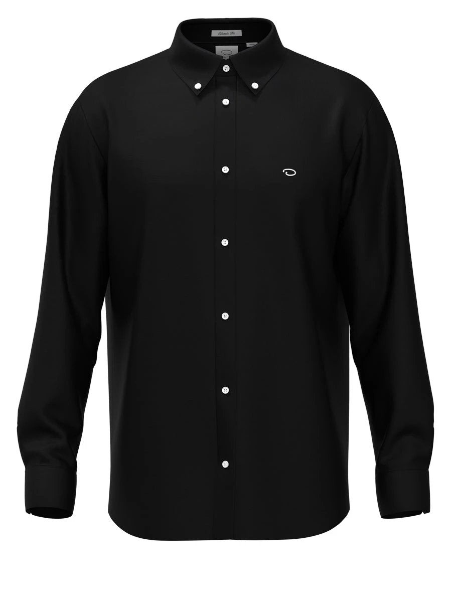 Camisa Oscar De La Renta Mangas Largas Lisa P/ Caballeros B2102WVN900-BLK by Oscar De La Renta