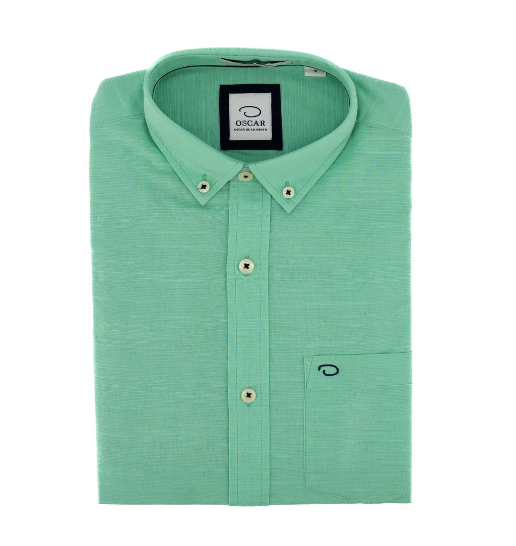 Camisa Oscar De La Renta Mangas Largas Lisa P/ Caballeros B2202WVN901-GRN by Oscar De La Renta
