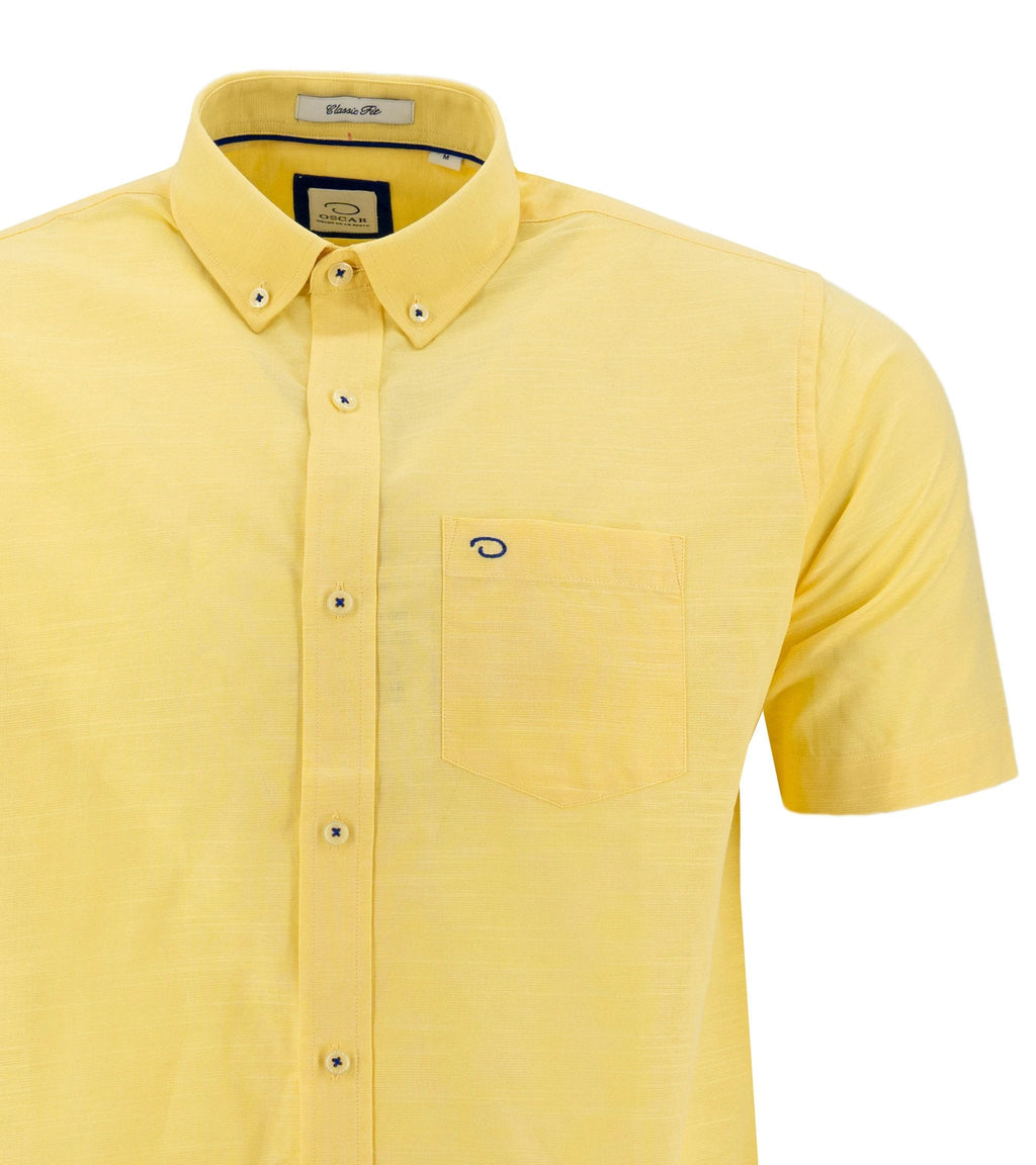 Camisa Oscar De La Renta Mangas Cortas Lisa Para Caballeros by Oscar De La Renta