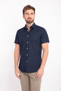 Camisa Oscar de La Renta Mangas Cortas Lisa para Caballeros