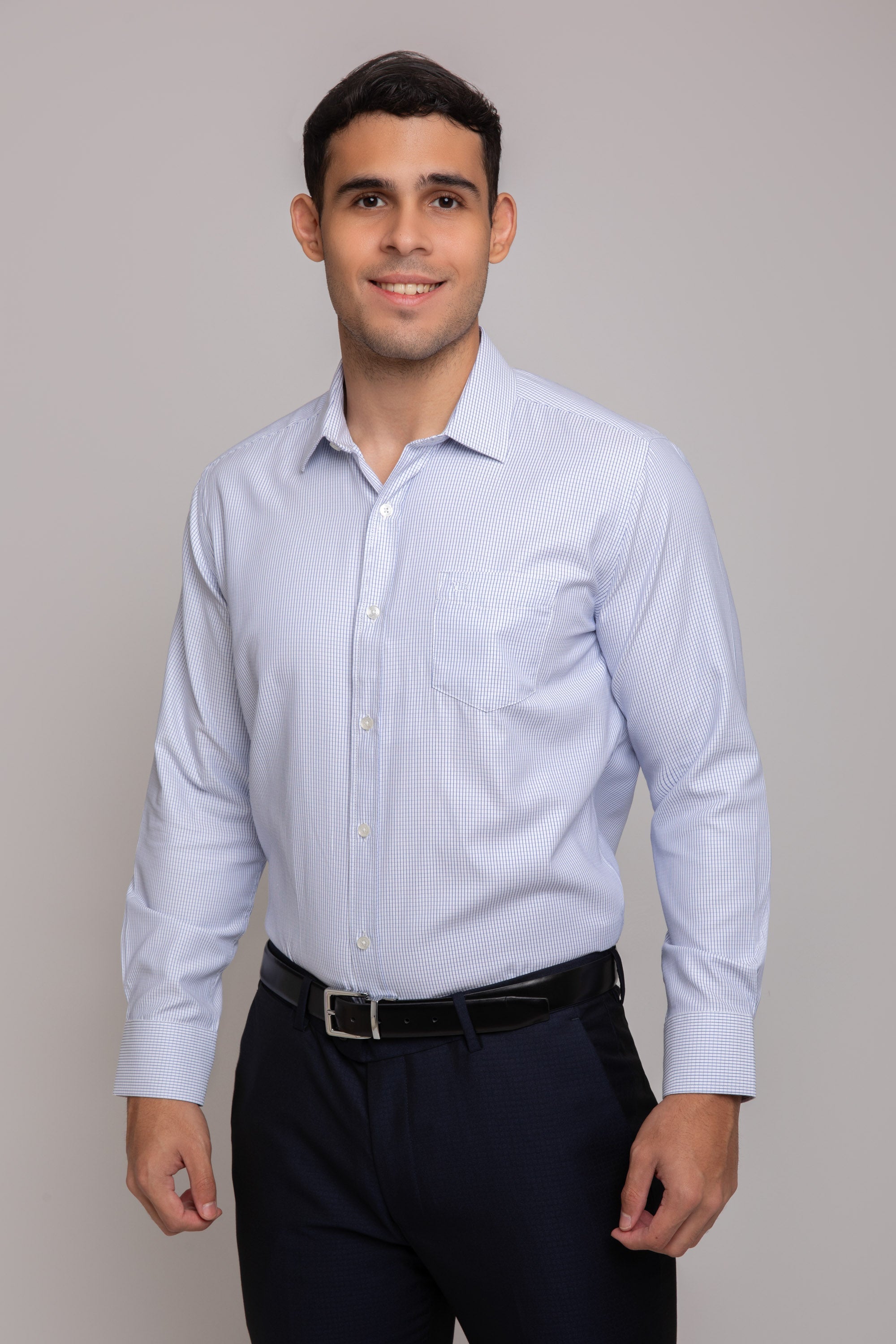 Camisa Oscar de La Renta Mangas Largas Cuadros para Caballeros
