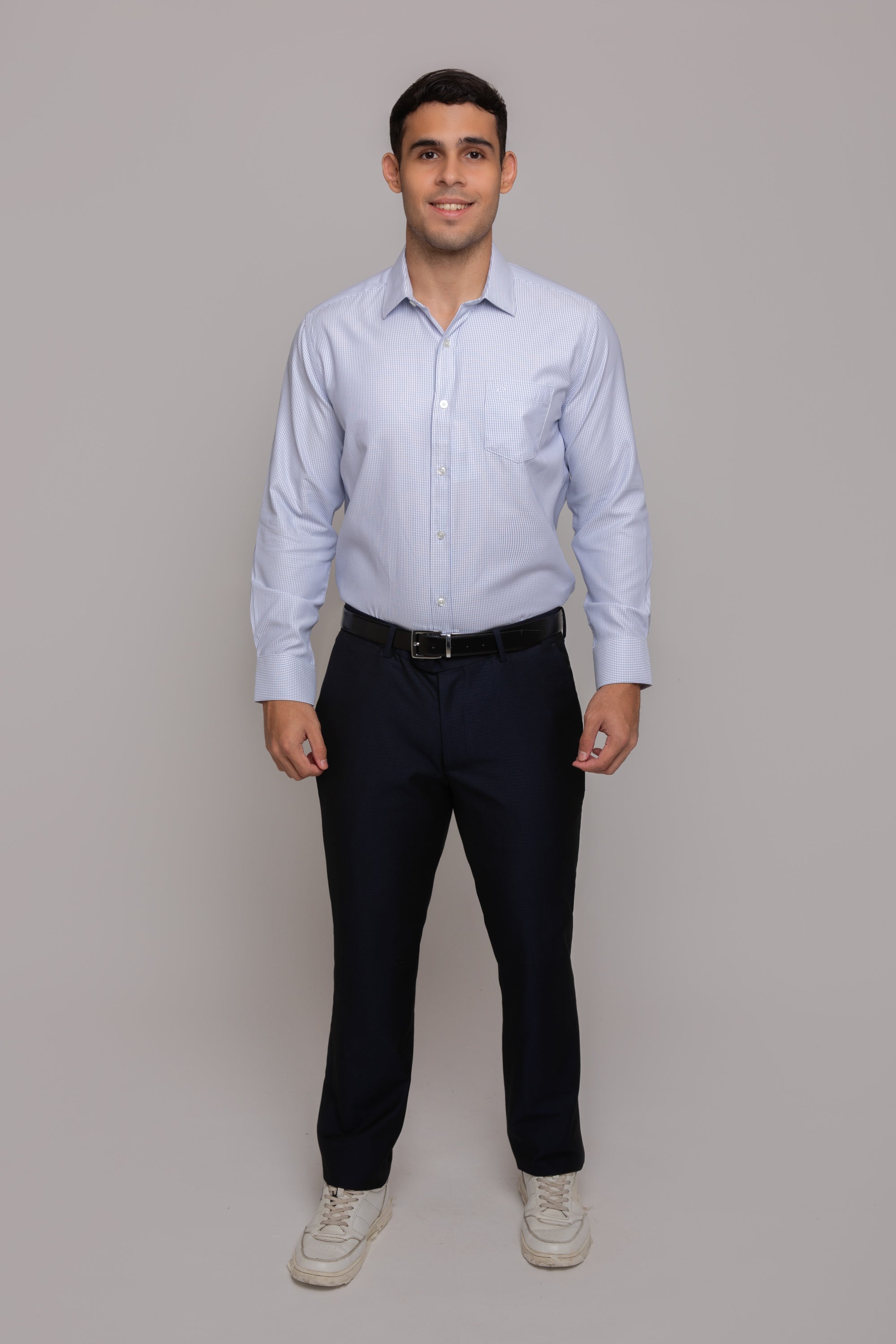 Camisa Oscar de La Renta Mangas Largas Cuadros para Caballeros