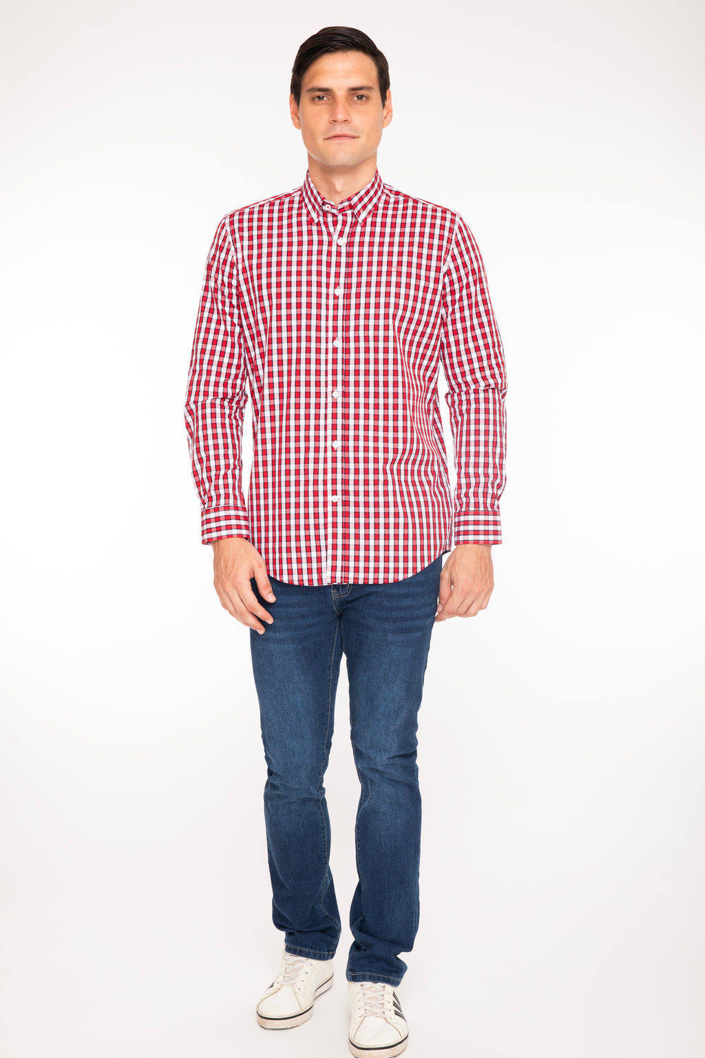 Camisa Oscar de La Renta Mangas Largas Cuadros para Caballeros