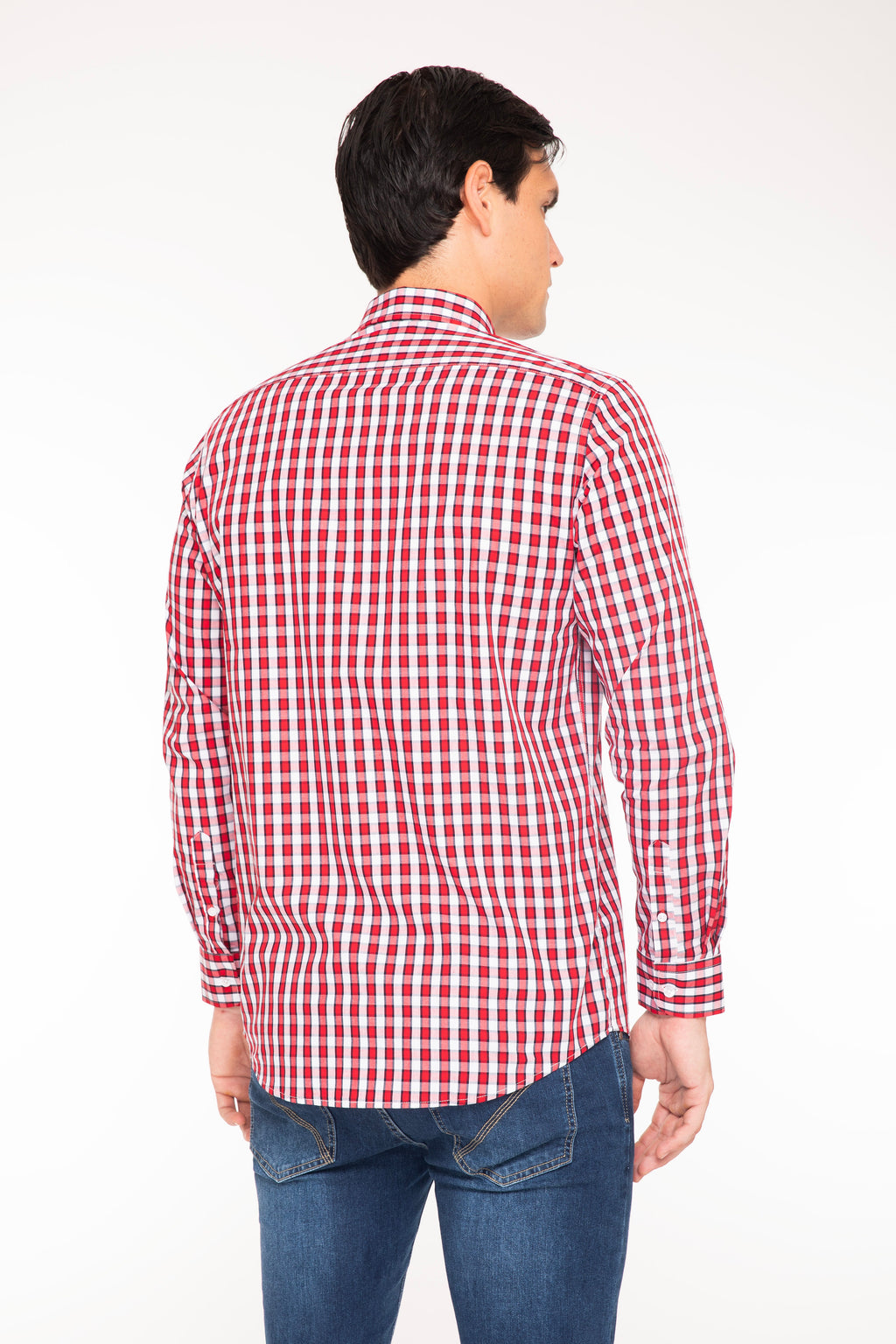 Camisa Oscar de La Renta Mangas Largas Cuadros para Caballeros
