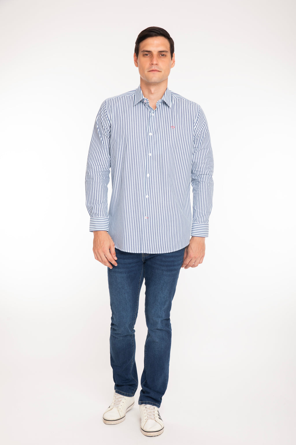 Camisa Oscar de La Renta Mangas Largas Rayas para Caballeros