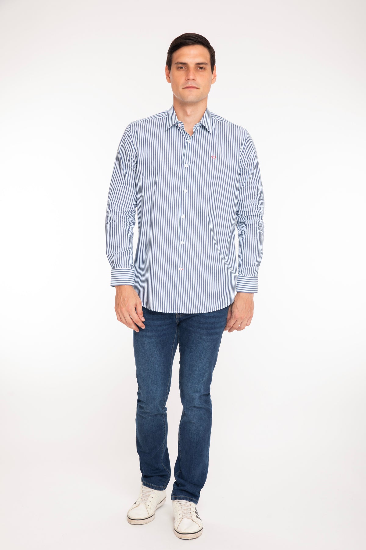 Camisa Oscar de La Renta Mangas Largas Rayas para Caballeros