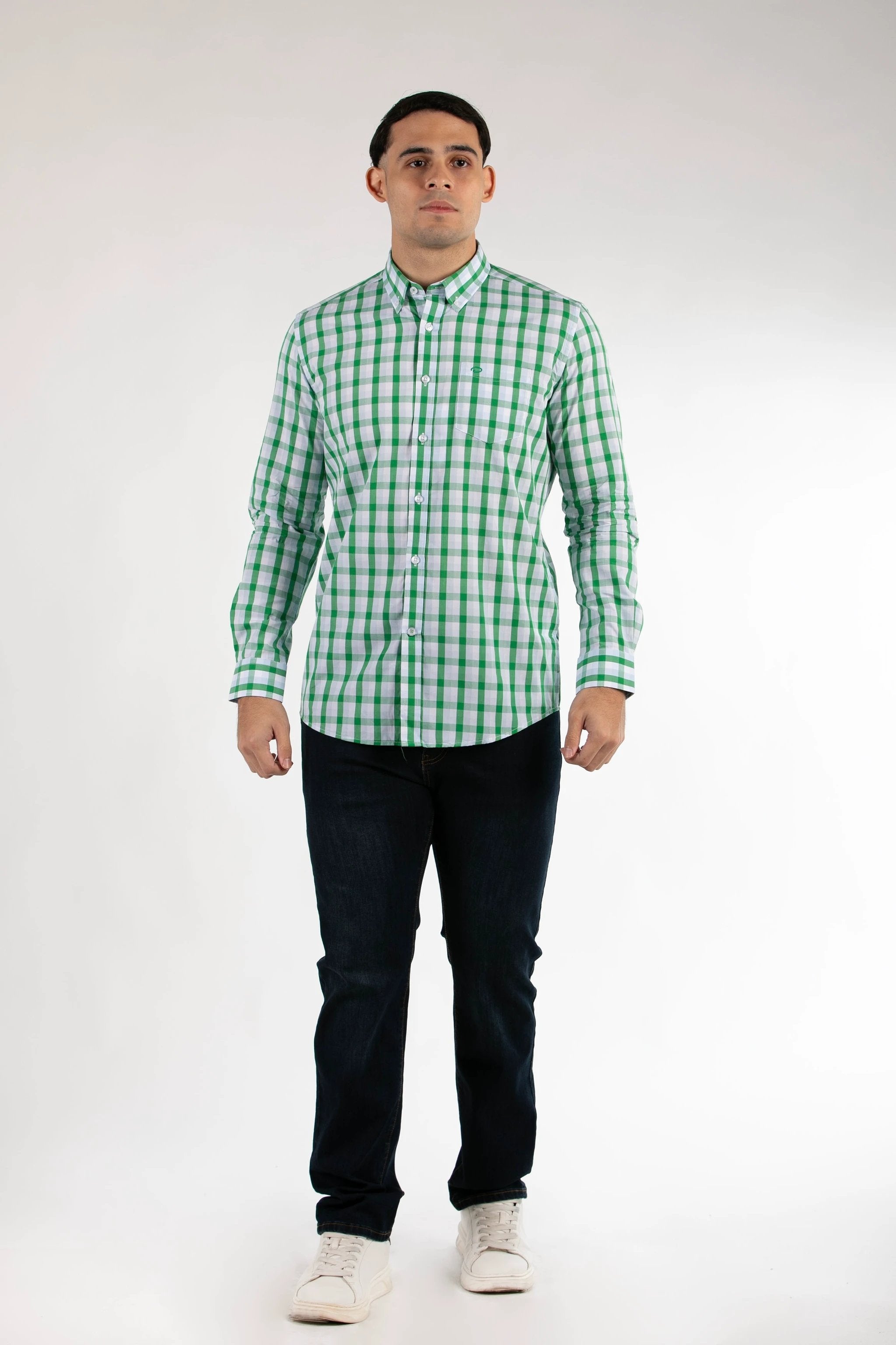 Camisa Oscar De La Renta Mangas Largas Cuadros Para Caballeros by Oscar De La Renta