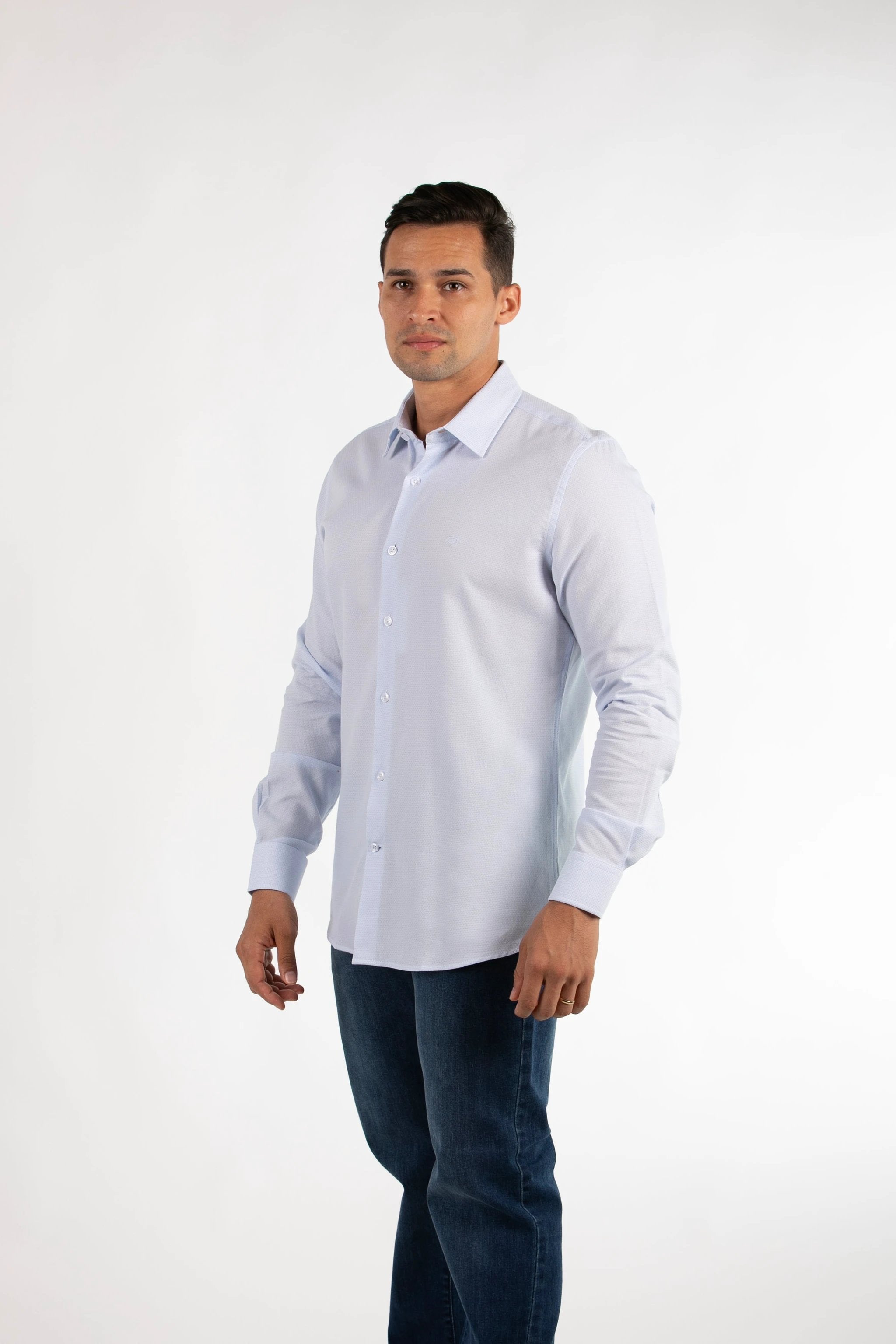 Camisa Oscar De La Renta Mangas Largas Estampada Para Caballeros by Oscar De La Renta