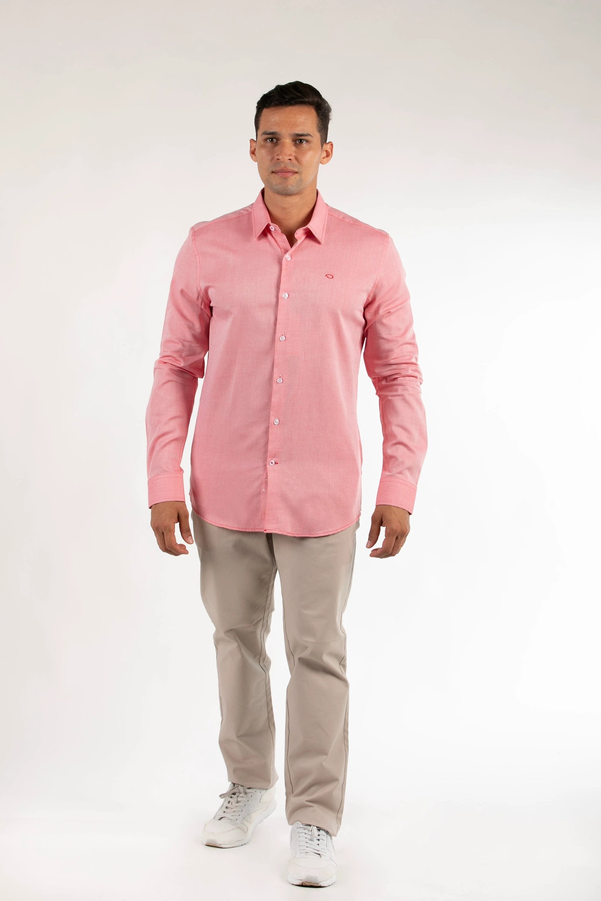 Camisa Oscar De La Renta Mangas Largas Lisa Para Caballeros by Oscar De La Renta