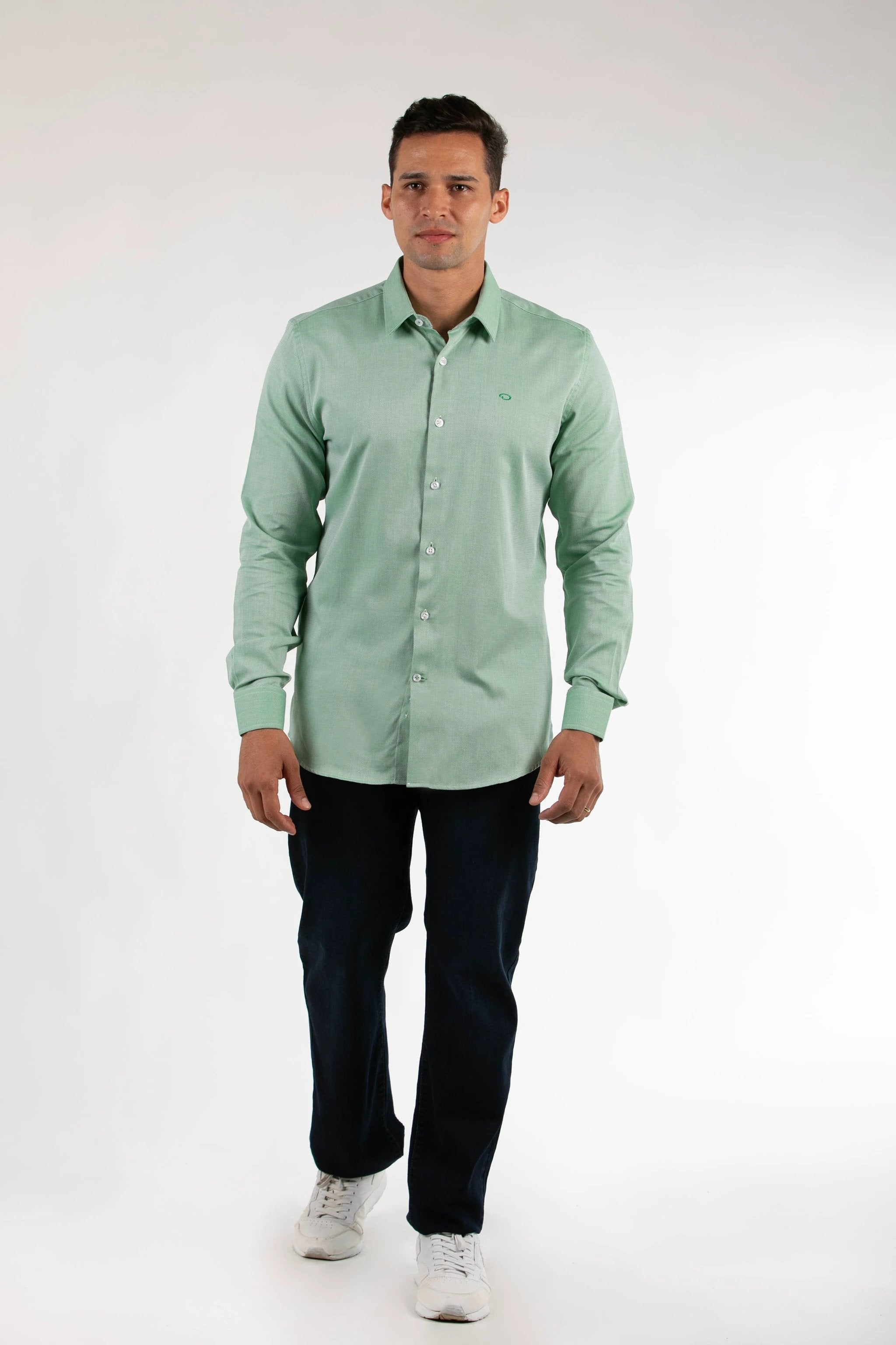 Camisa Oscar De La Renta Mangas Largas Lisa Para Caballeros by Oscar De La Renta