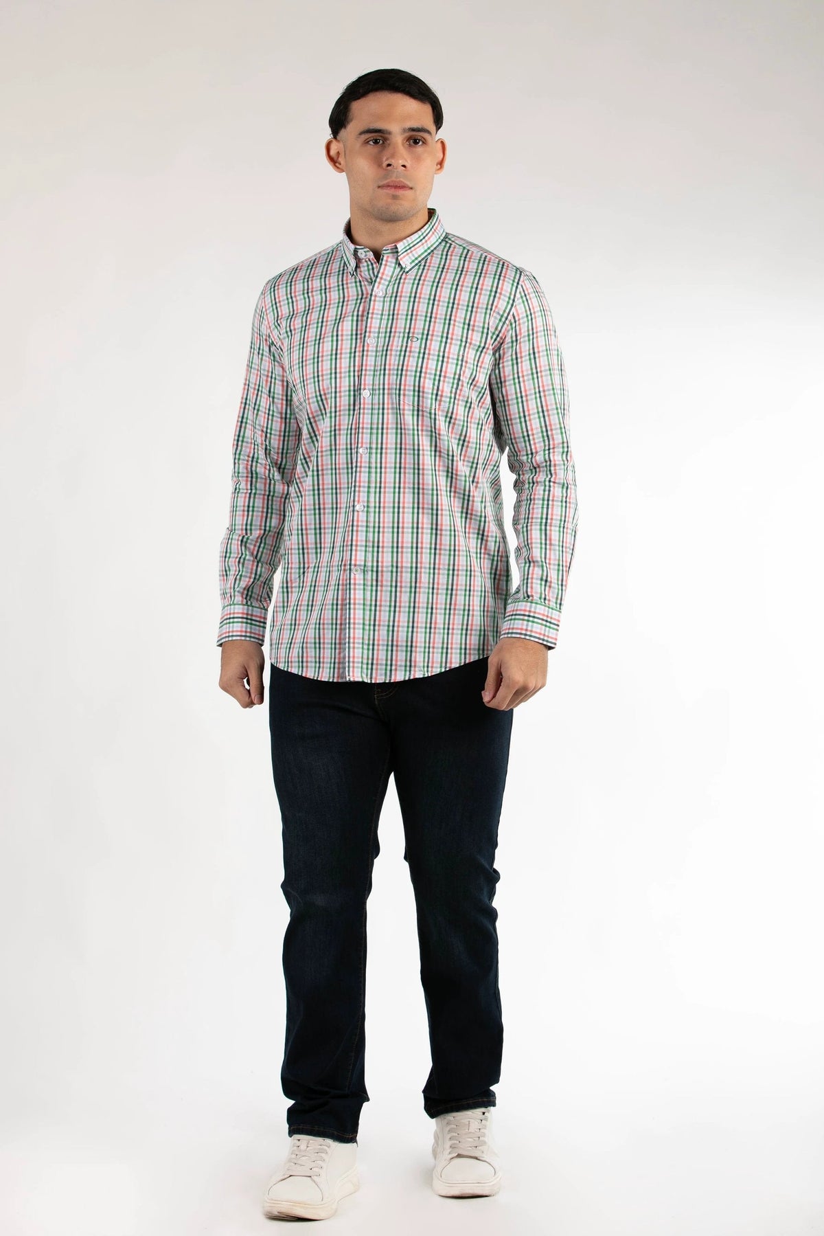 Camisa Oscar De La Renta Mangas Largas Cuadros Para Caballeros by Oscar De La Renta