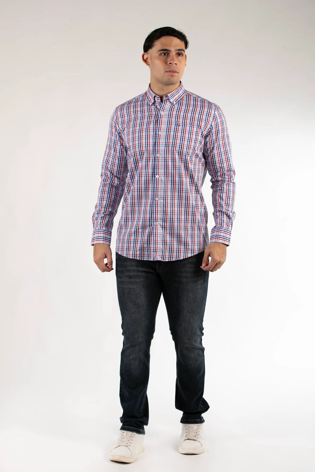 Camisa Oscar De La Renta Mangas Largas Cuadros Para Caballeros by Oscar De La Renta