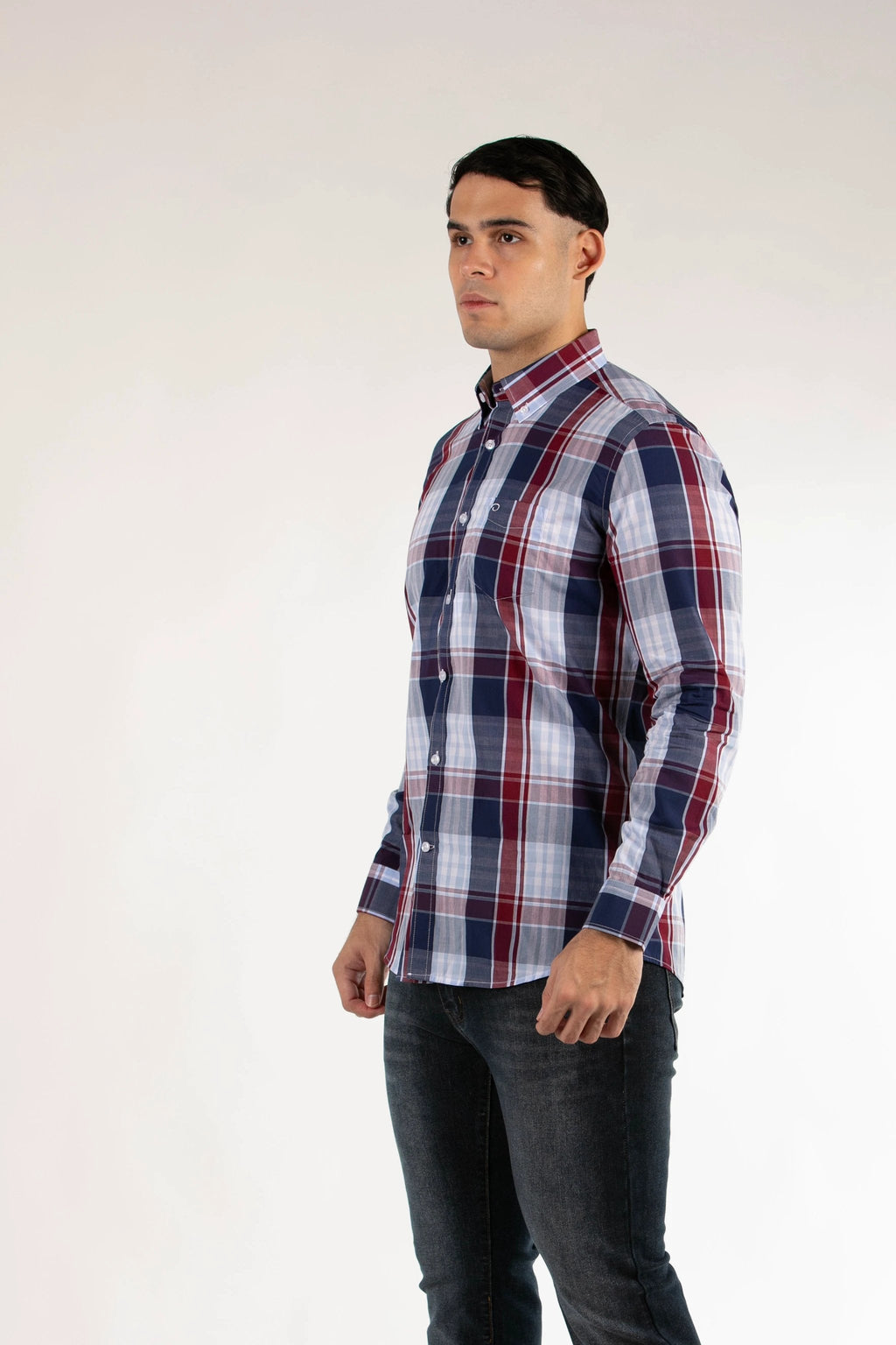 Camisa Oscar De La Renta Mangas Largas Cuadros Para Caballeros by Oscar De La Renta