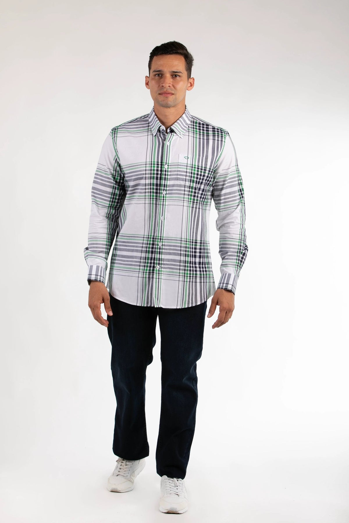 Camisa Oscar De La Renta Mangas Largas Cuadros Para Caballeros by Oscar De La Renta