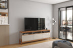 MUEBLE TV ELEGANCE 1.90m OFF WHITE/JEQUITIBA