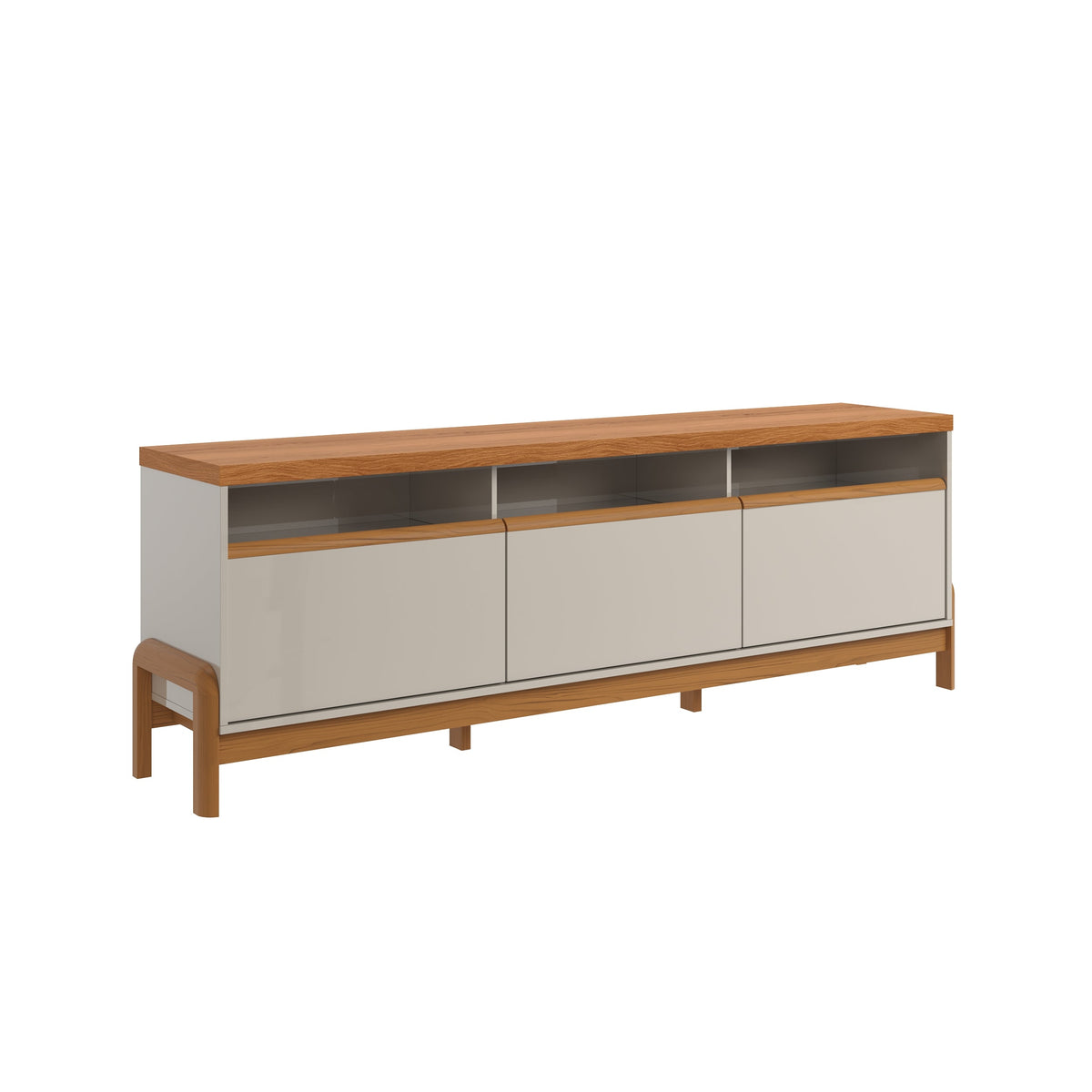 MUEBLE TV ELEGANCE 1.90m OFF WHITE/JEQUITIBA