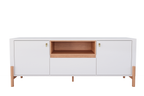 MUEBLE TV GLISS - OFF WHITE ALTO BRILLO/JEQUITIBA