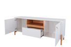 MUEBLE TV GLISS - OFF WHITE ALTO BRILLO/JEQUITIBA