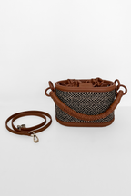 Caña Basket Bucket, Marbled Brown