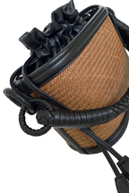 Iraca Basket Bucket, Chocolate