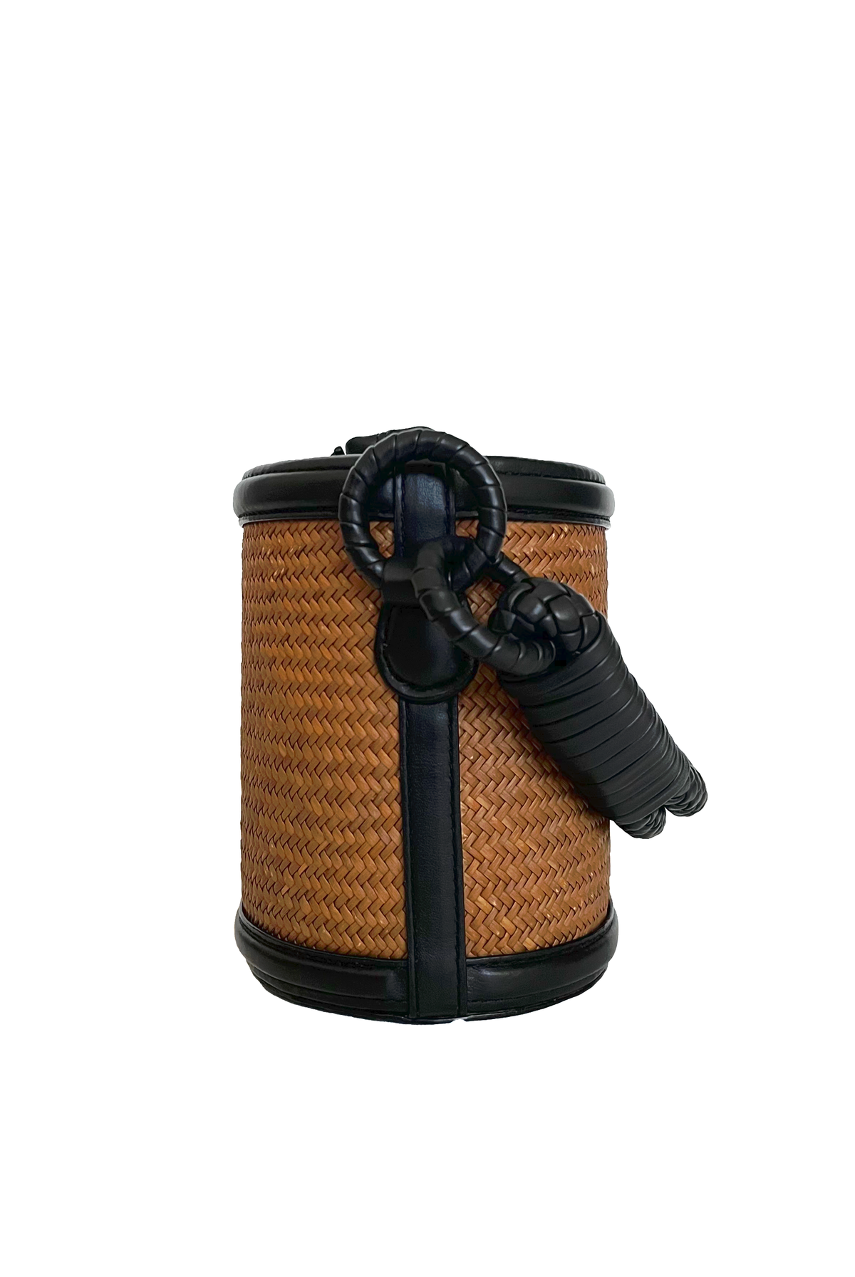 Iraca Basket Bucket, Chocolate
