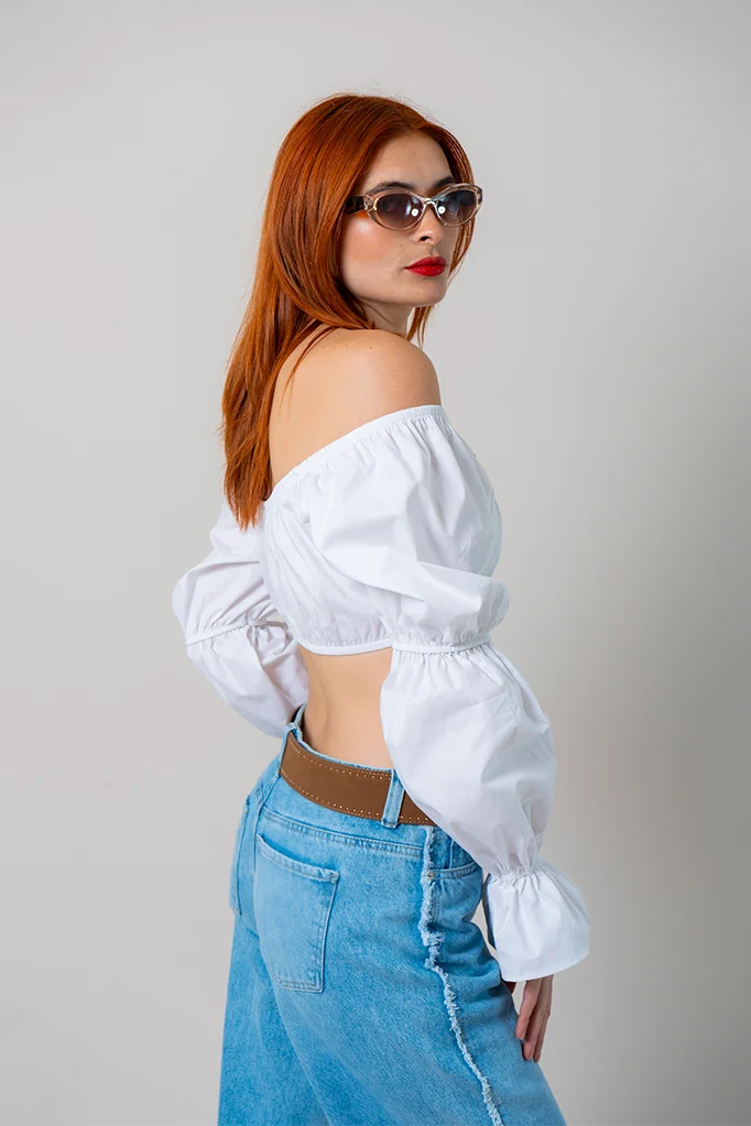BH BLUSA CROP POPELINA 7192.