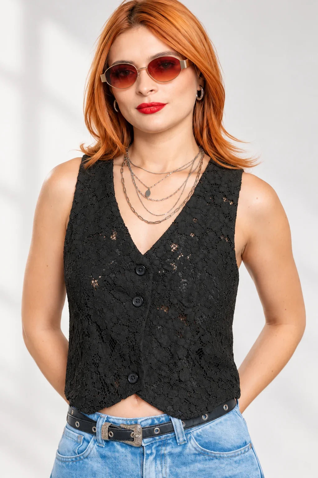 Chaleco, color/material encaje, marca Free Spirit – vista 1