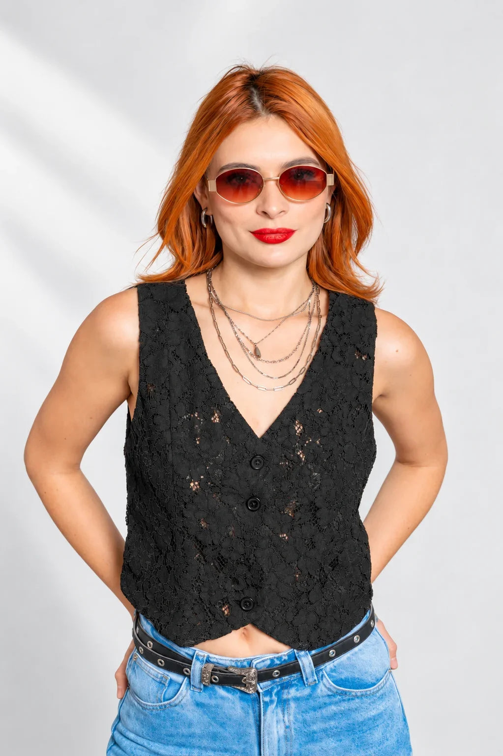 Chaleco, color/material encaje, marca Free Spirit – vista 3