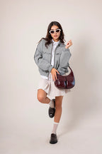 CHAQUETA BOMBER CUADROS E-F 8448 - Kliquea